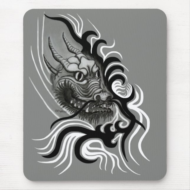 China Dragon in Tattoostyle Mouse Pad (Front)