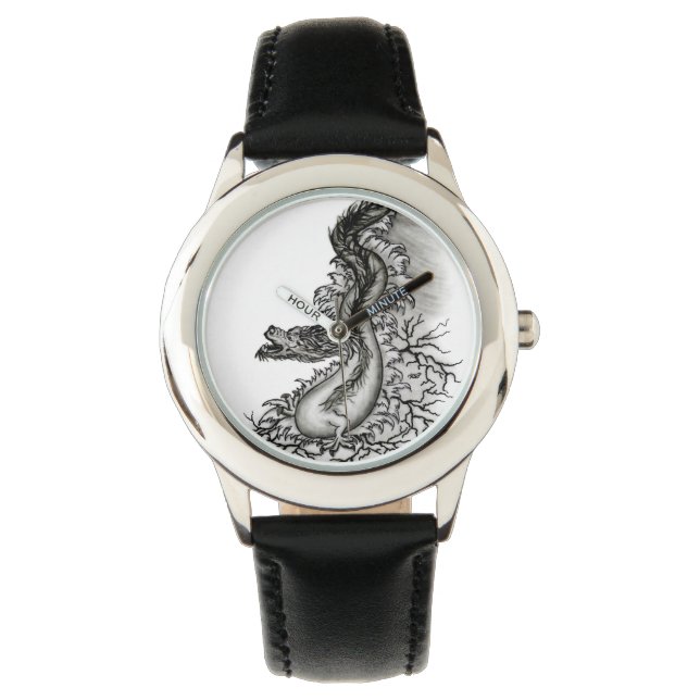 China Dragon in Tattoostyle Watch (Front)