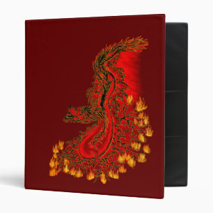 China Dragon red and gold design 3 Ring Binder
