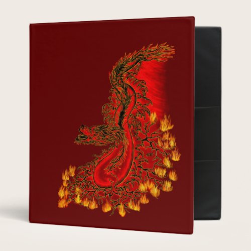 China Dragon red and gold design 3 Ring Binder