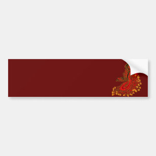 China Dragon red and gold design Bumper Sticker