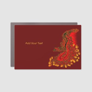 China Dragon red and gold design Car Magnet