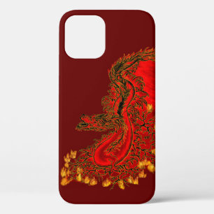 China Dragon red and gold design iPhone 12 Pro Case