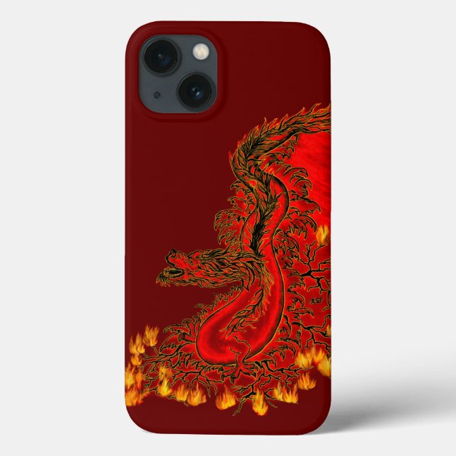 China Dragon red and gold design Case-Mate iPhone Case (Back)