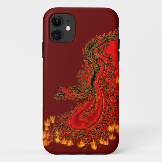 China Dragon red and gold design Case-Mate iPhone Case (Back)