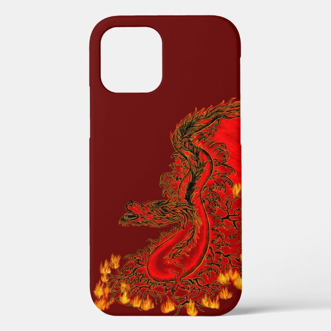 China Dragon red and gold design Case-Mate iPhone Case (Back)