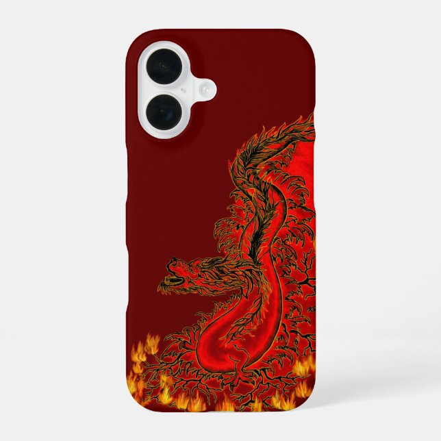 China Dragon red and gold design iPhone Case (Back)