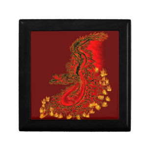 China Dragon red and gold design Jewelry Box