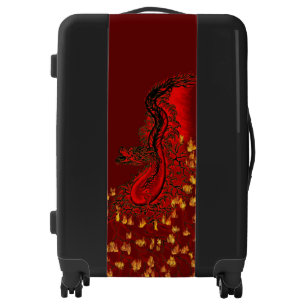 China Dragon red and gold design Luggage