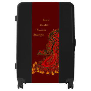 China Dragon red and gold design Luggage