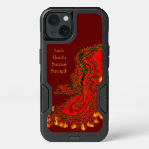 China Dragon red and gold design iPhone 13 Case