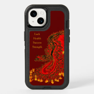 China Dragon red and gold design OtterBox iPhone 14 Case