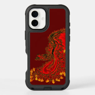 China Dragon red and gold design iPhone 16 Mini Case