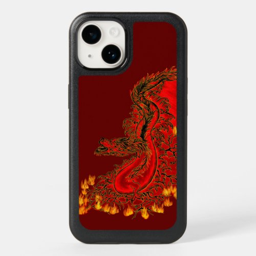 China Dragon red and gold design OtterBox iPhone 14 Case