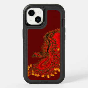 China Dragon red and gold design OtterBox iPhone 14 Case