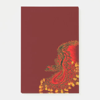 China Dragon red and gold design Post-it Notes