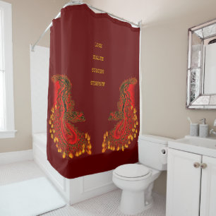 China Dragon red and gold design Shower Curtain