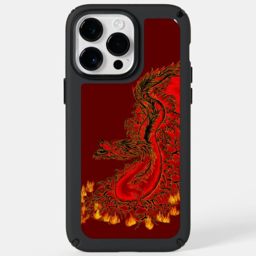 China Dragon red and gold design Speck iPhone 14 Pro Max Case