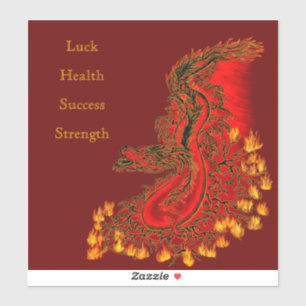 China Dragon red and gold design Sticker