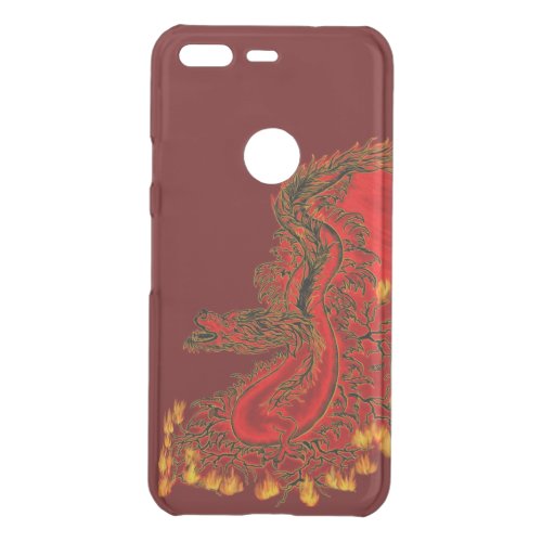 China Dragon red and gold design Uncommon Google Pixel Case