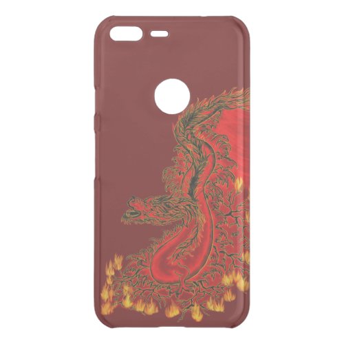 China Dragon red and gold design Uncommon Google Pixel XL Case