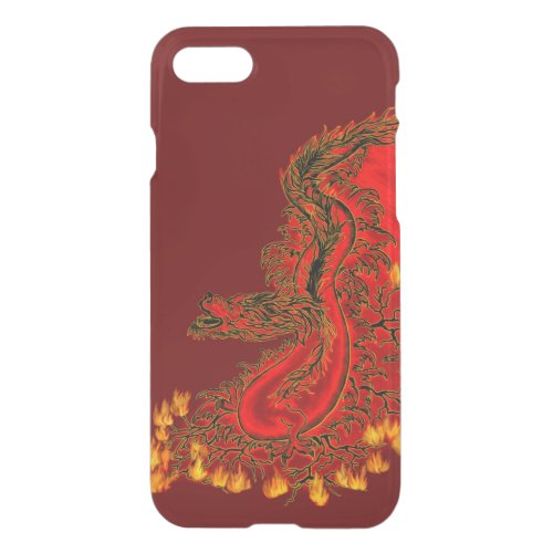 China Dragon red and gold design iPhone SE87 Case