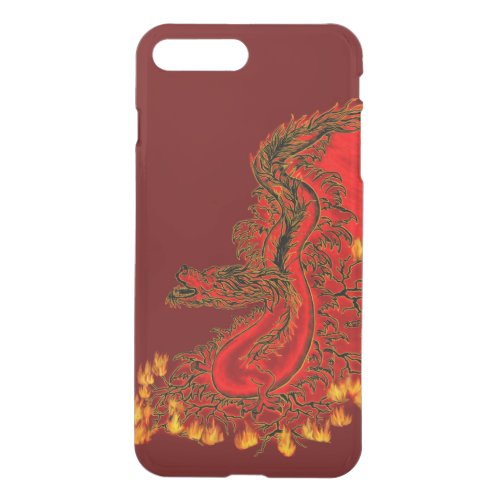 China Dragon red and gold design iPhone 8 Plus7 Plus Case