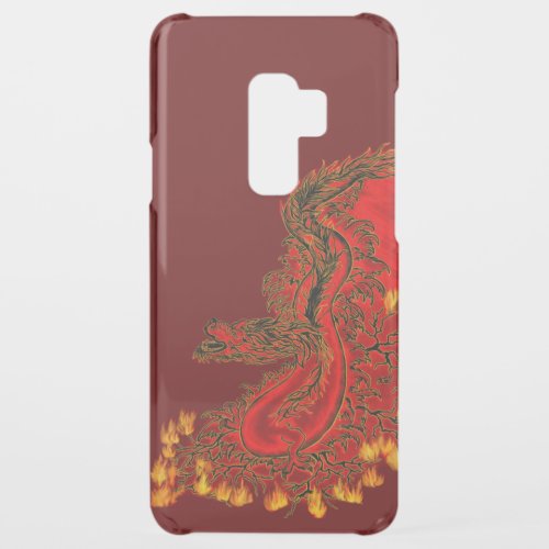 China Dragon red and gold design Uncommon Samsung Galaxy S9 Plus Case