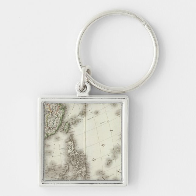 China Engraved Map Keychain (Front)