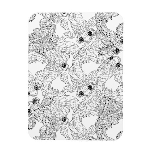 China Fish Doodle Magnet (Vertical)