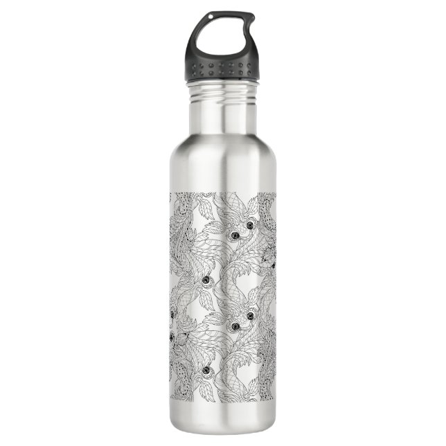 China Fish Doodle Water Bottle (Front)