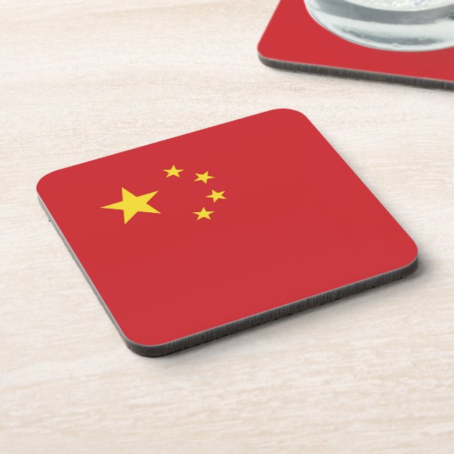 China flag beverage coaster (Left Side)