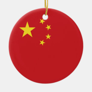 China flag ceramic ornament