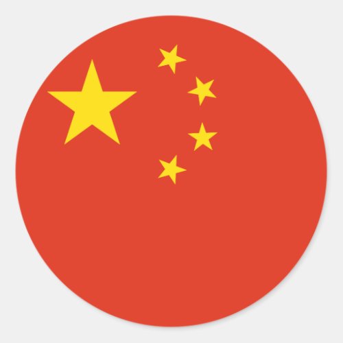 China Flag Classic Round Sticker