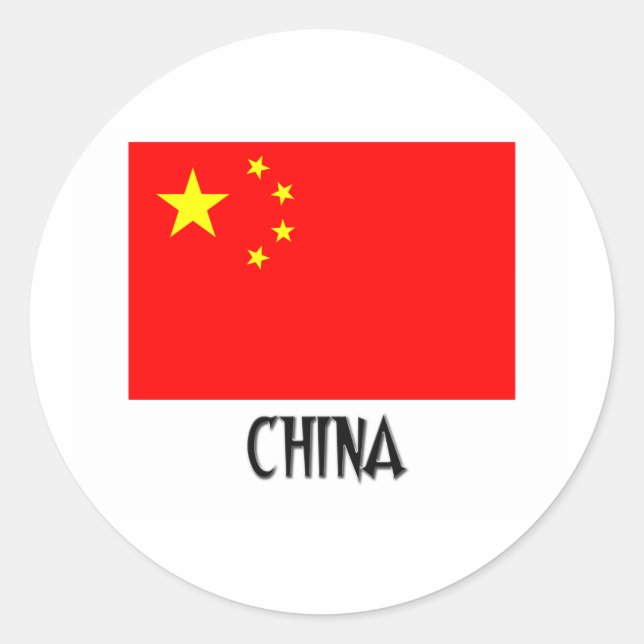 China Flag Classic Round Sticker (Front)