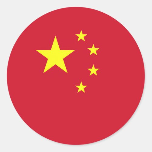 China flag classic round sticker