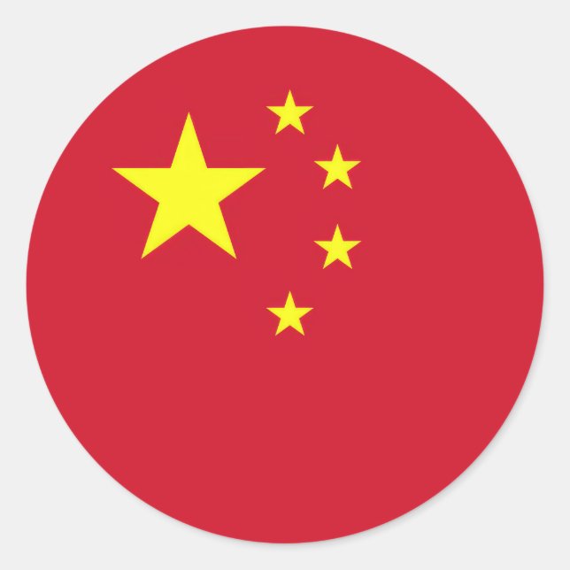 China flag classic round sticker (Front)