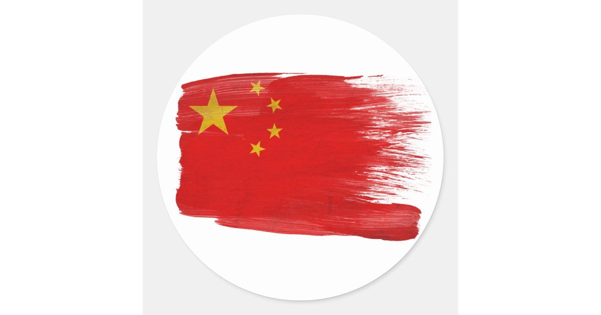 China Flag Classic Round Sticker Zazzle