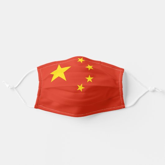 China Flag Cloth Face Mask (Front, Unfolded)