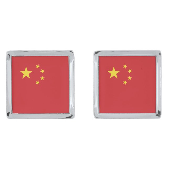 China flag cufflinks (Front)