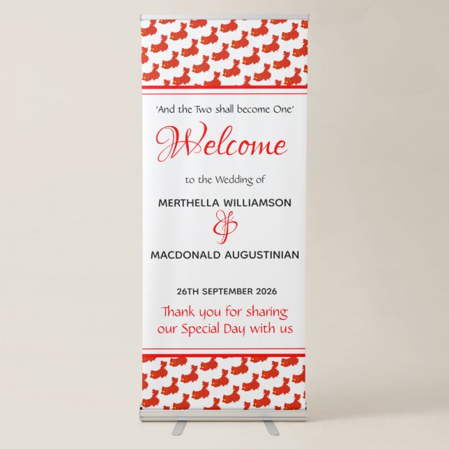 CHINA Flag Custom Patriotic Wedding 婚礼 Celebration Retractable Banner (Front)
