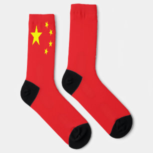 China Flag Fun Patriotic Chinese National Pride Socks