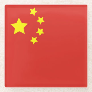 China Flag Glass Coaster