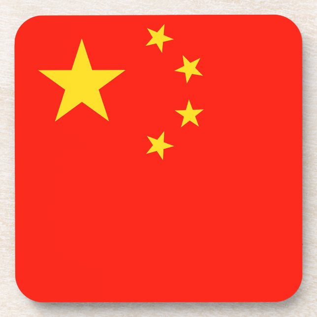 China Flag - High Quality Beverage Coaster (Front)