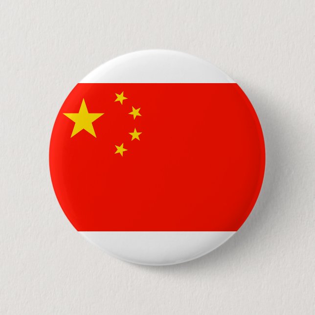 China Flag - High Quality Button (Front)