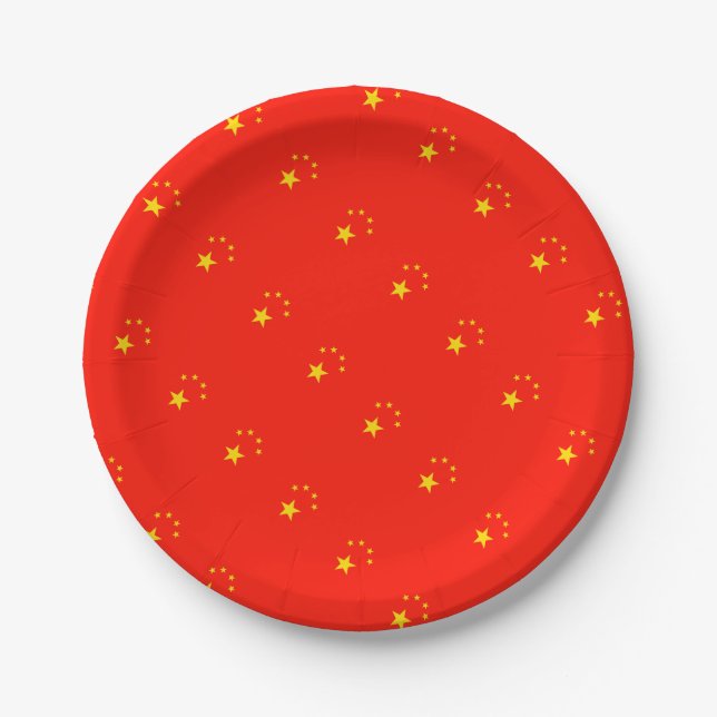 China Flag - High Quality Paper Plates (Front)