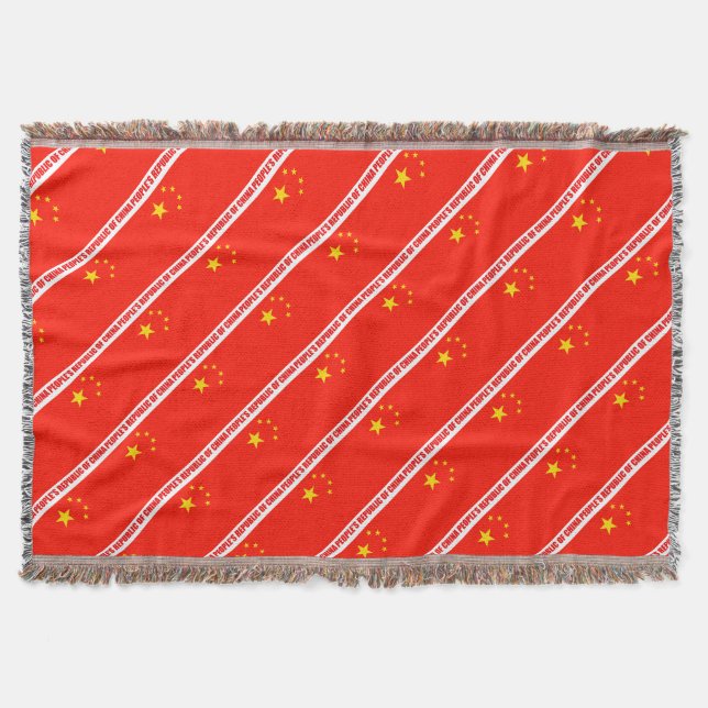 China Flag High Quality Throw Blanket (Front)