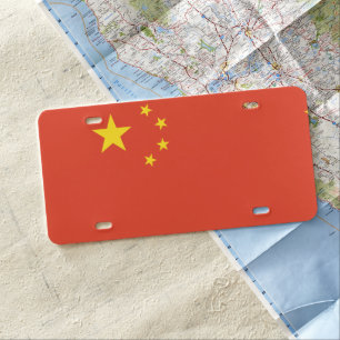 China Flag License Plate
