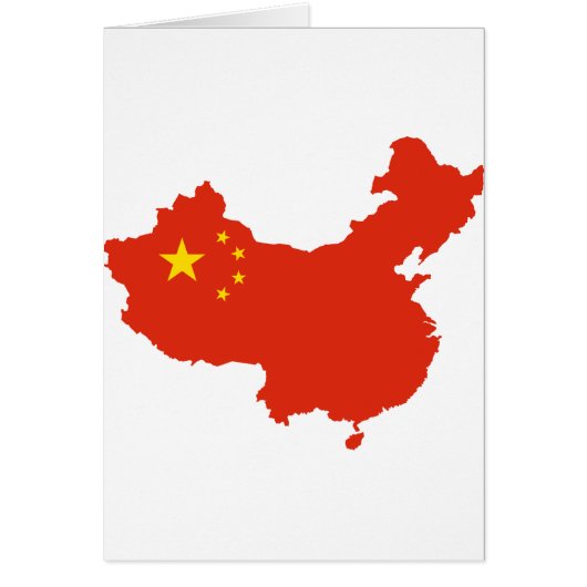 China Flag-map CN Cards (Front)