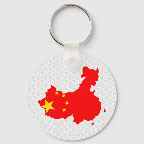 China Flag Map full size Keychain